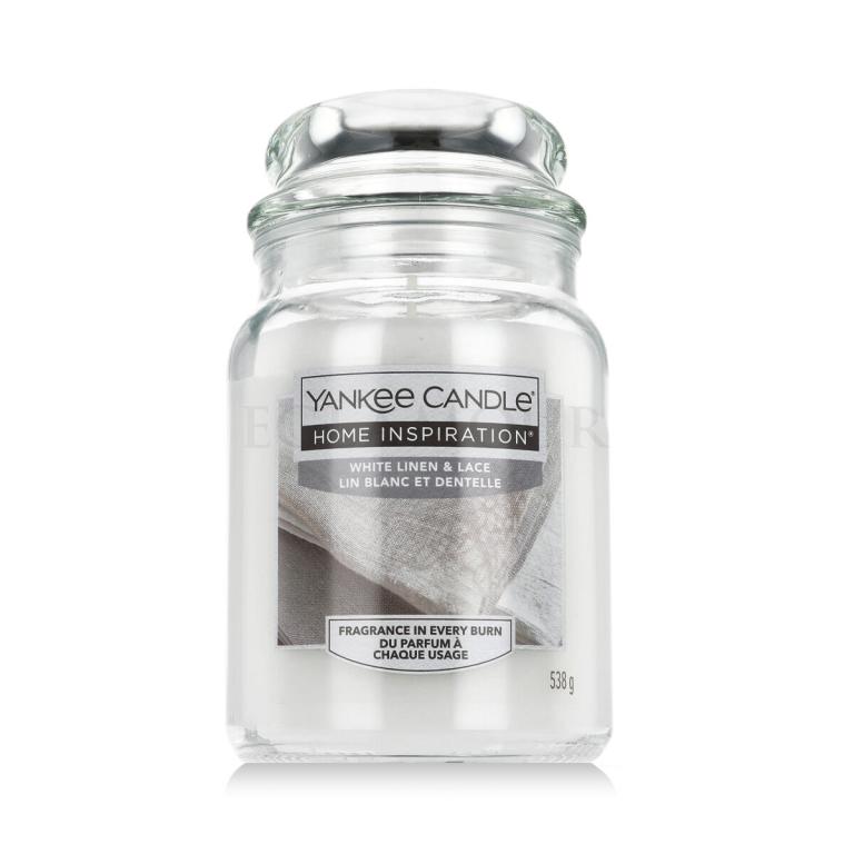Yankee Candle Home Inspiration White Linen &amp; Lace Świeczka zapachowa 538 g