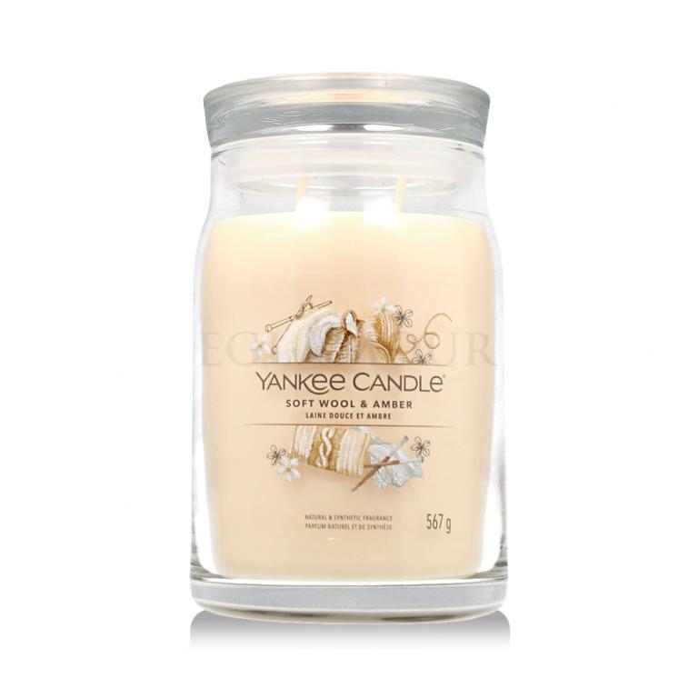 Yankee Candle Signature Soft Wool &amp; Amber Świeczka zapachowa 567 g