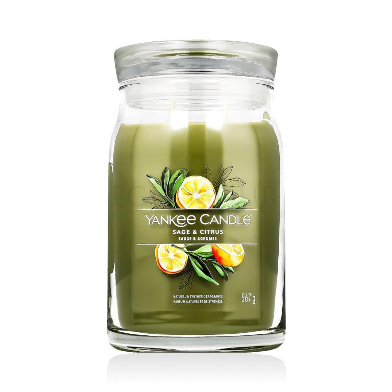 Yankee Candle Signature Sage &amp; Citrus Świeczka zapachowa 567 g