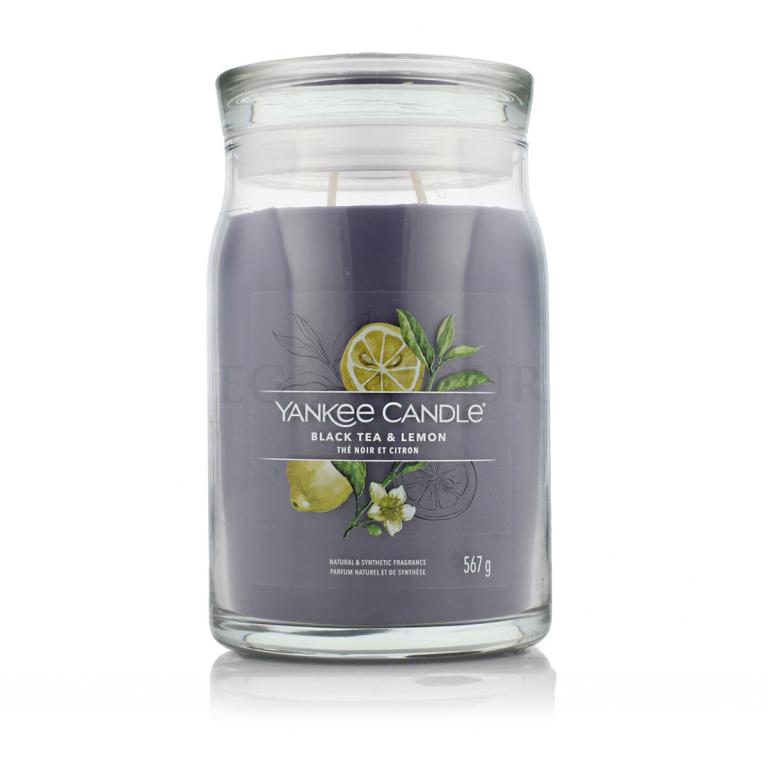 Yankee Candle Signature Black Tea &amp; Lemon Świeczka zapachowa 567 g