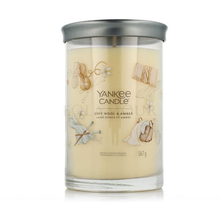 Yankee Candle Signature Soft Wool &amp; Amber Tumbler Świeczka zapachowa 567 g