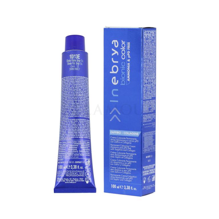 Inebrya Bionic Color Farba do włosów 100 ml Odcień 10/13E Blonde Platinum Beige Extra