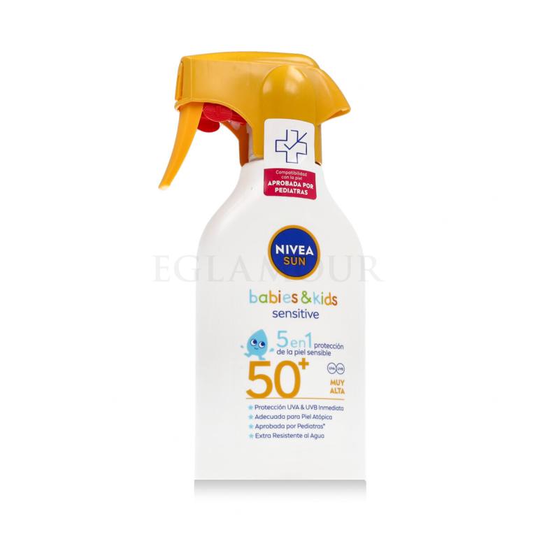 Nivea Sun Babies &amp; Kids Sensitive Protect Spray SPF50+ Preparat do opalania ciała dla dzieci 270 ml
