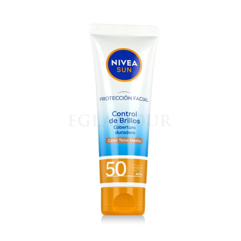Nivea Sun UV Face Shine Control BB SPF50 Preparat do opalania twarzy dla kobiet 50 ml Odcień Medium