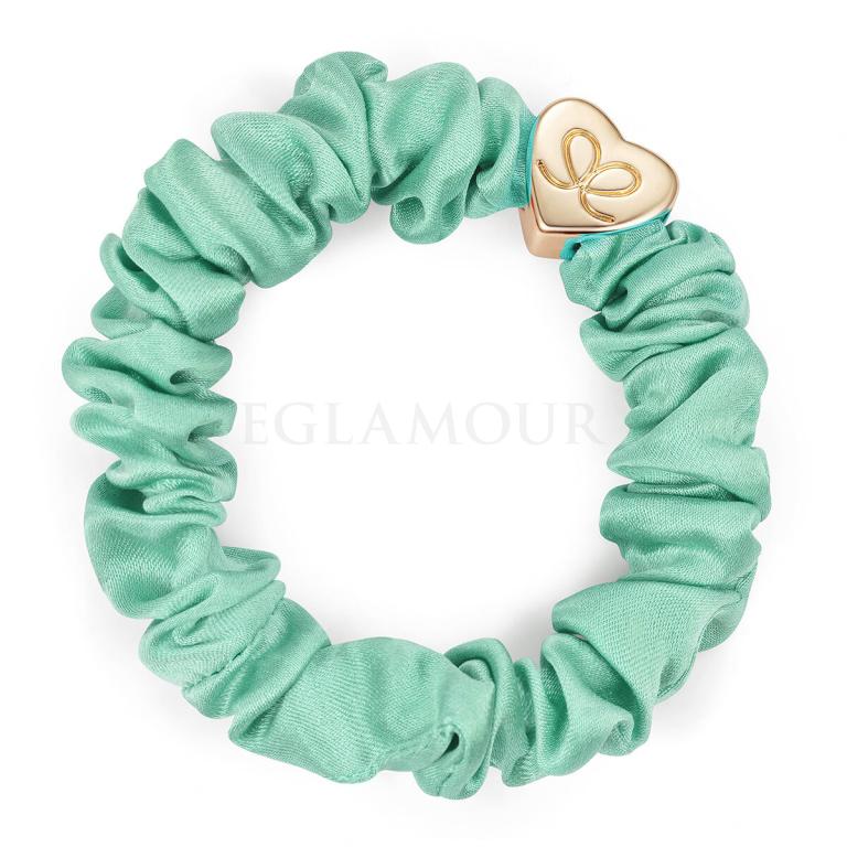 By Eloise London Silk Scrunchie Gold Heart Gumka do włosów dla kobiet 1 szt Odcień Mint