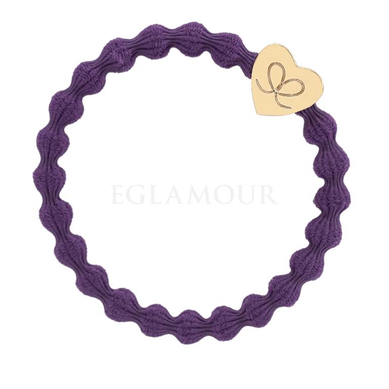 By Eloise London Gold Heart Gumka do włosów dla kobiet 1 szt Odcień Purple