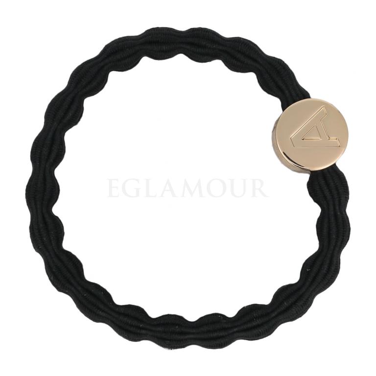 By Eloise London Letter Charms Gold Gumka do włosów 1 szt Odcień A Black