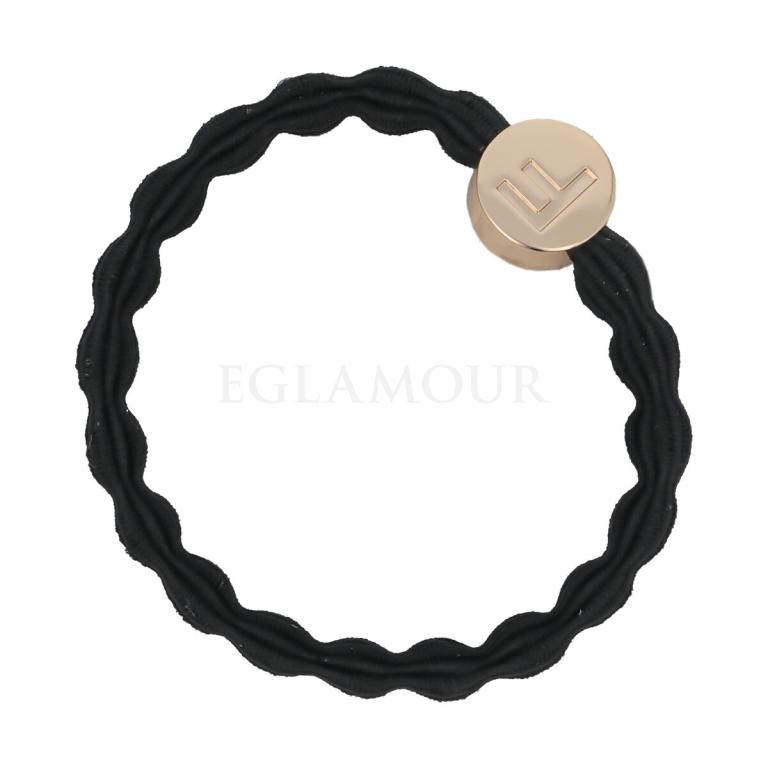 By Eloise London Letter Charms Gold Gumka do włosów 1 szt Odcień F Black