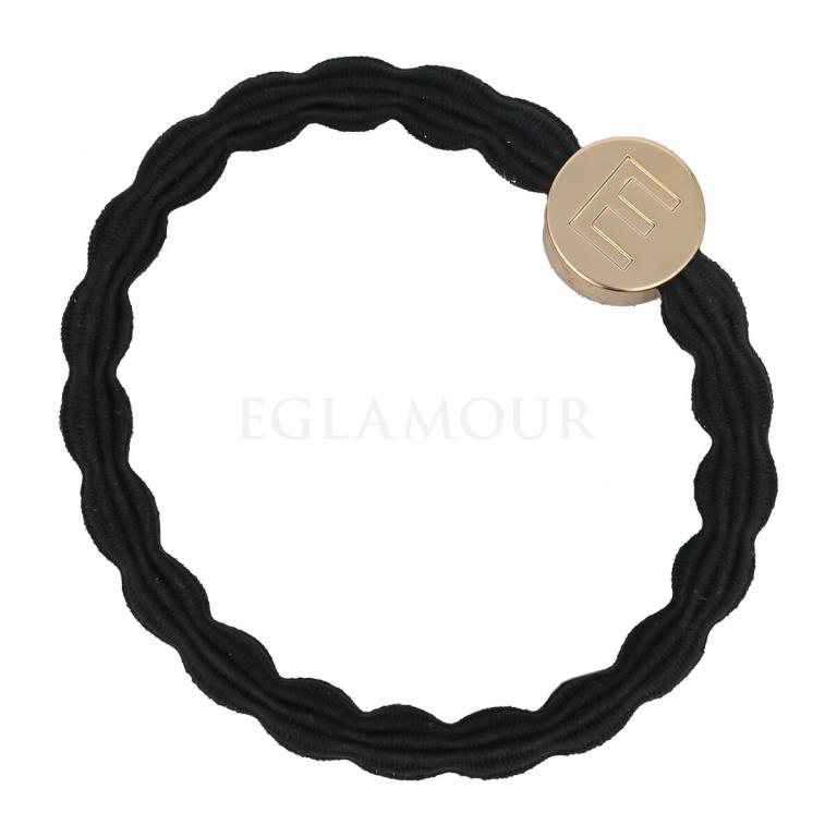 By Eloise London Letter Charms Gold Gumka do włosów 1 szt Odcień E Black
