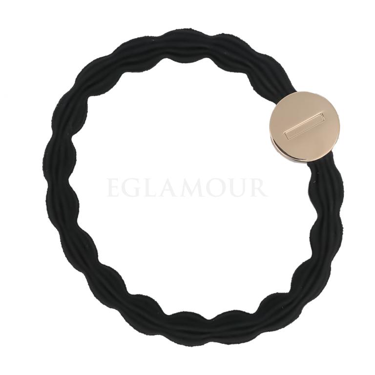 By Eloise London Letter Charms Gold Gumka do włosów 1 szt Odcień I Black