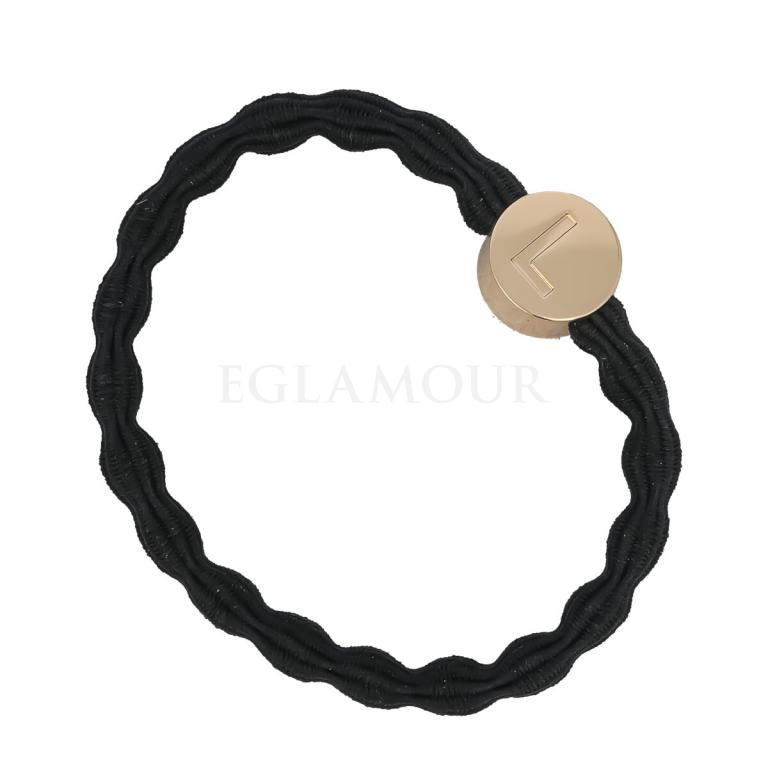 By Eloise London Letter Charms Gold Gumka do włosów 1 szt Odcień L Black