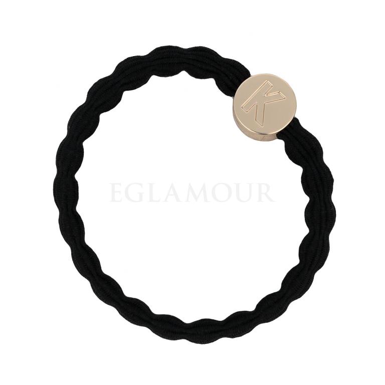 By Eloise London Letter Charms Gold Gumka do włosów 1 szt Odcień K Black