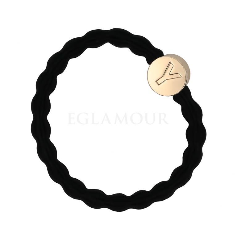 By Eloise London Letter Charms Gold Gumka do włosów 1 szt Odcień Y Black