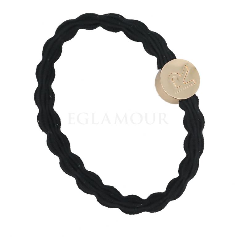 By Eloise London Letter Charms Gold Gumka do włosów 1 szt Odcień R Black