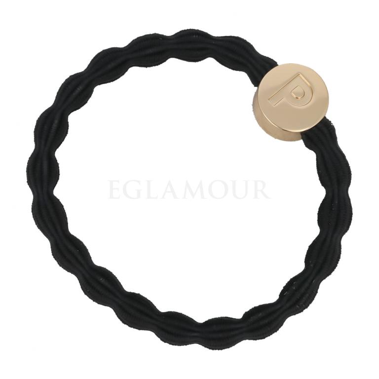 By Eloise London Letter Charms Gold Gumka do włosów 1 szt Odcień P Black