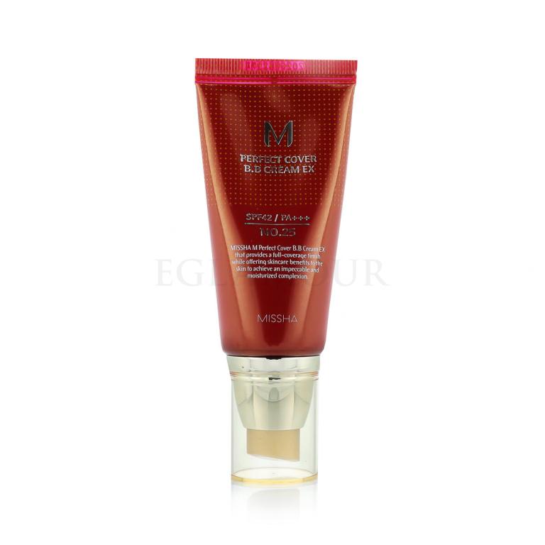 Missha M Perfect Cover BB Cream EX SPF42 Krem BB dla kobiet 50 ml Odcień No.25 Warm Beige