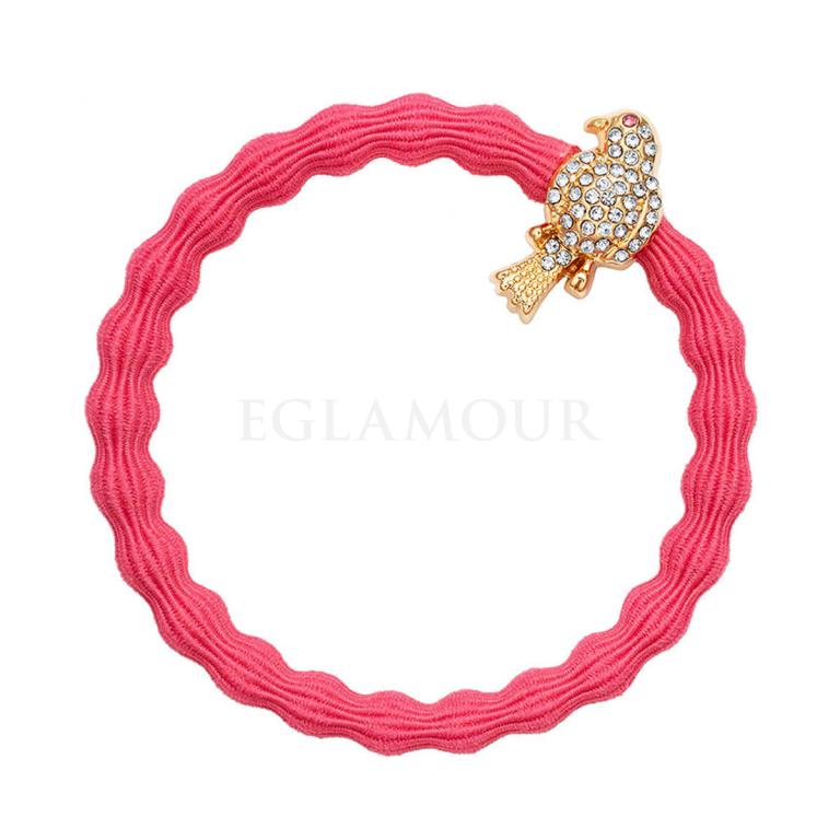 By Eloise London Bling Charms Gold Diamanté Bird Gumka do włosów dla kobiet 1 szt Odcień Neon Peach