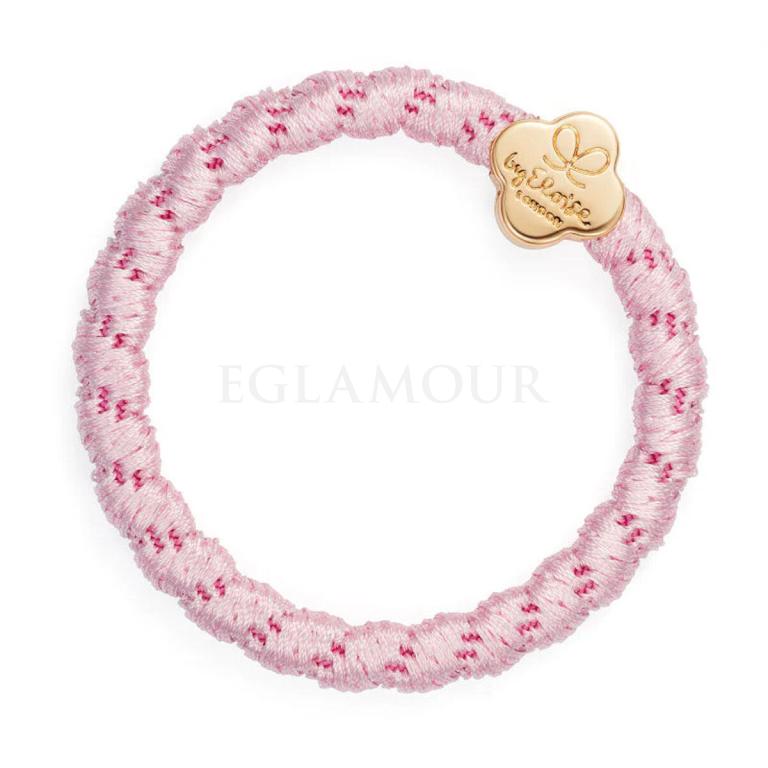 By Eloise London Woven Gold Quatrefoil Gumka do włosów dla kobiet 1 szt Odcień Soft Pink
