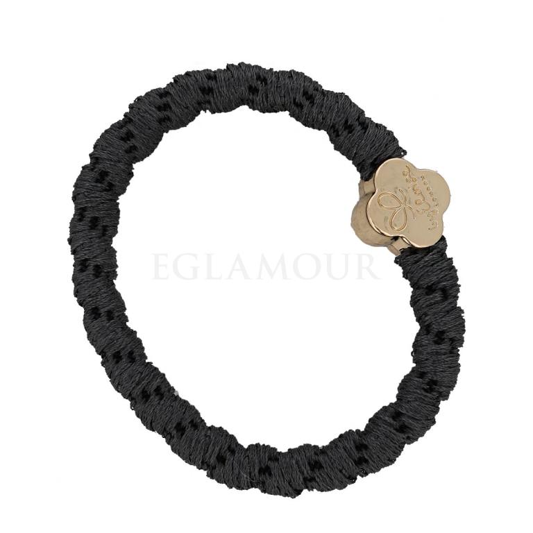 By Eloise London Woven Gold Quatrefoil Gumka do włosów dla kobiet 1 szt Odcień Charcoal Grey