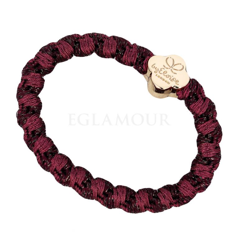 By Eloise London Woven Gold Quatrefoil Gumka do włosów dla kobiet 1 szt Odcień Plum