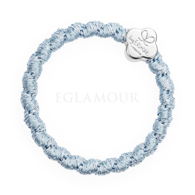 By Eloise London Woven Silver Quatrefoil Gumka do włosów dla kobiet 1 szt Odcień Faded Denim
