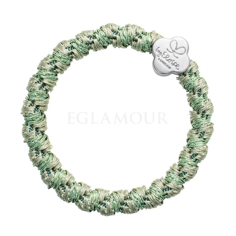 By Eloise London Woven Silver Quatrefoil Gumka do włosów dla kobiet 1 szt Odcień Pistachio