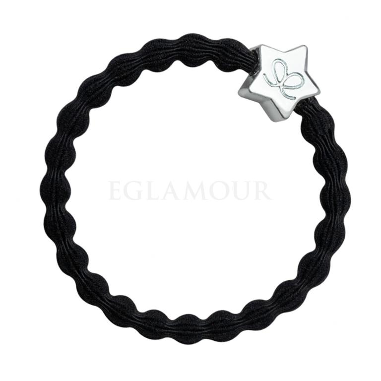 By Eloise London Bling Charms Silver Diamanté Star Gumka do włosów dla kobiet 1 szt Odcień Black