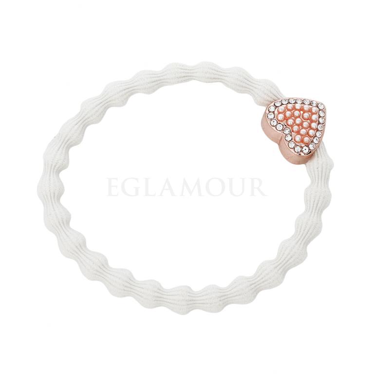 By Eloise London Rose Gold Bling Heart Gumka do włosów dla kobiet 1 szt Odcień Cream