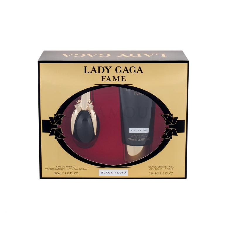 Lady Gaga Fame Zestaw Edp 30ml + 75ml Żel pod prysznic Uszkodzone pudełko