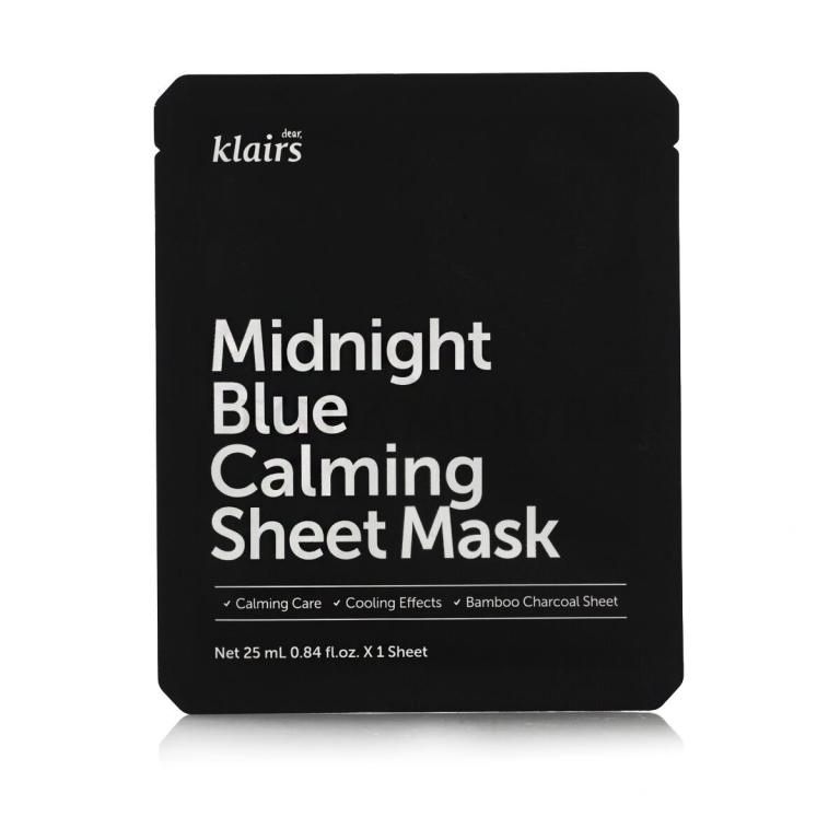 Dear, Klairs Midnight Blue Calming Sheet Mask Maseczka do twarzy 25 ml