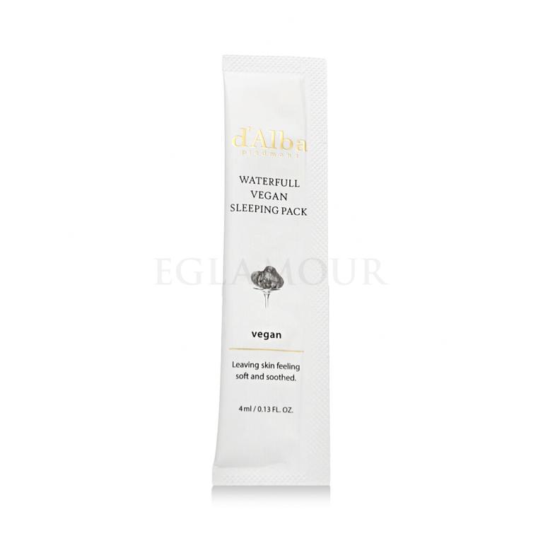 d'Alba White Truffle Waterfull Vegan Sleeping Pack Maseczka do twarzy dla kobiet 12x4 ml