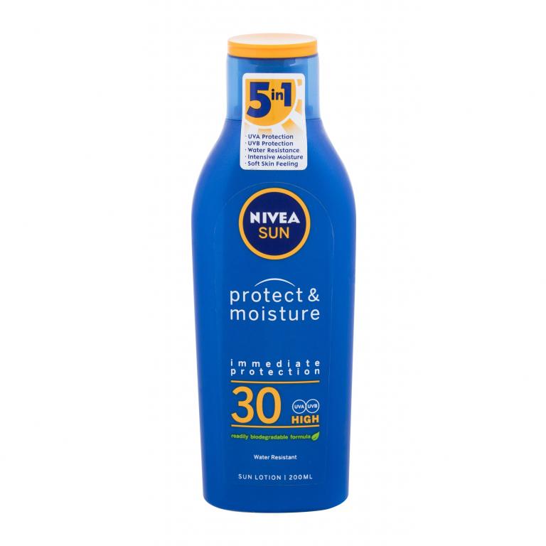 Nivea Sun Protect &amp; Moisture SPF30 Preparat do opalania ciała 200 ml