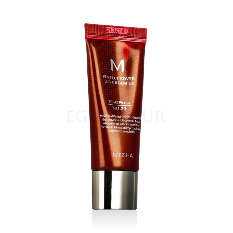 Missha M Perfect Cover BB Cream EX SPF42 Krem BB dla kobiet 20 ml Odcień No.23 Natural Beige