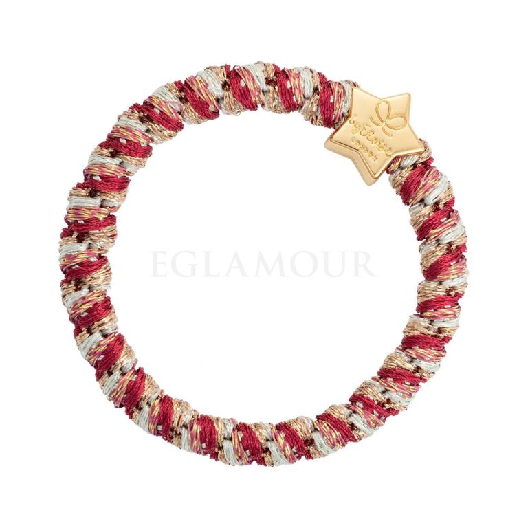 By Eloise London Woven Gold Star Gumka do włosów dla kobiet 1 szt Odcień Candy Cane