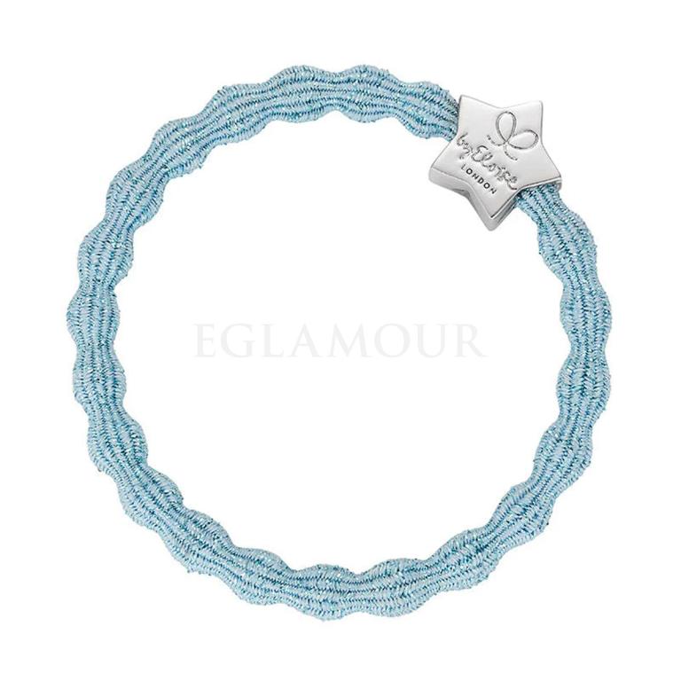 By Eloise London Metallic Silver Star Gumka do włosów dla kobiet 1 szt Odcień Light Blue