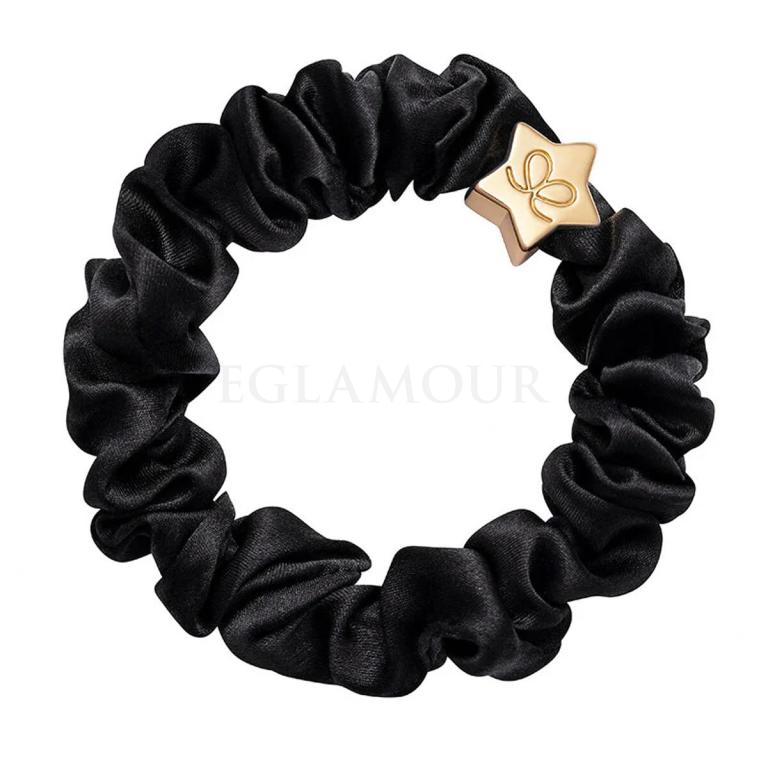 By Eloise London Silk Scrunchie Gold Star Gumka do włosów dla kobiet 1 szt Odcień Black