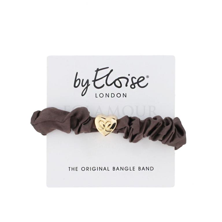 By Eloise London Silk Scrunchie Gold Heart Gumka do włosów dla kobiet 1 szt Odcień Mocha