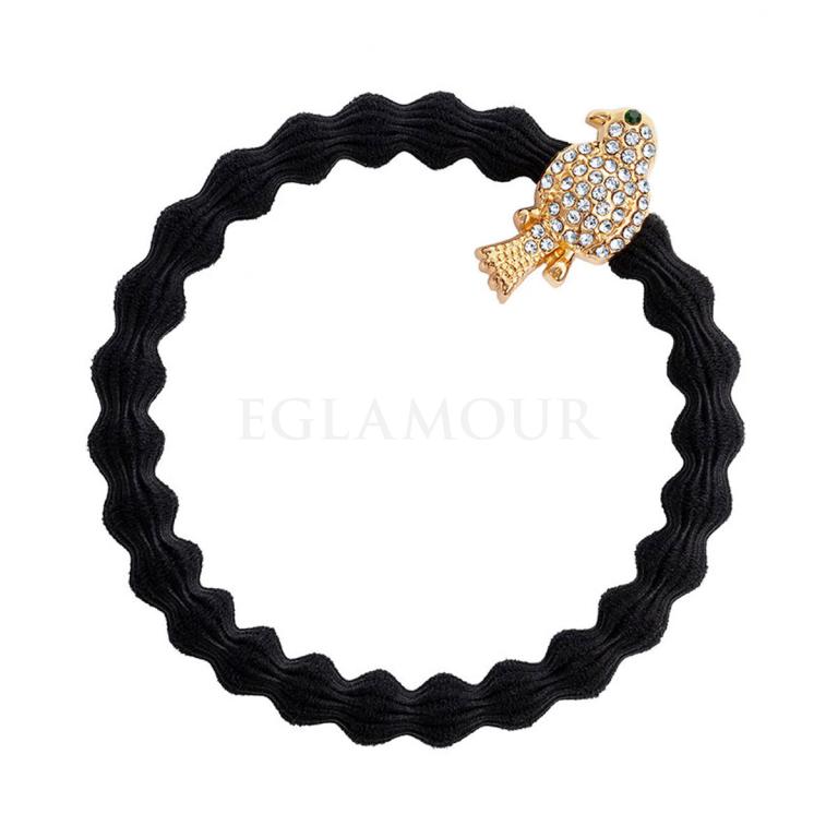 By Eloise London Bling Charms Gold Diamanté Bird Gumka do włosów dla kobiet 1 szt Odcień černá