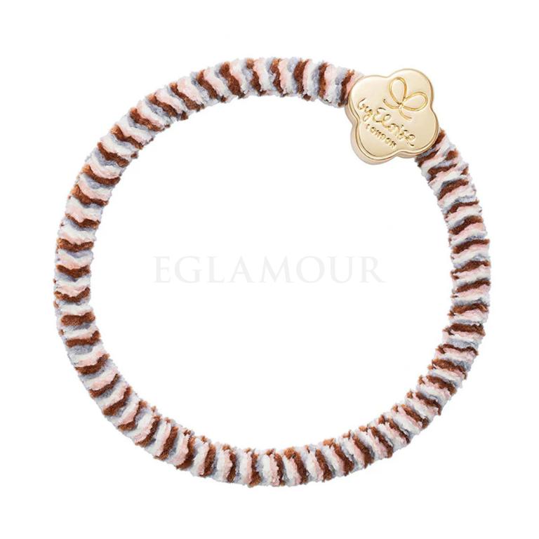 By Eloise London Velvet Gold Quatrefoil Gumka do włosów 1 szt Odcień Soft Neutrals