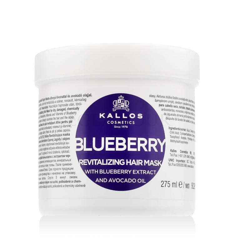 Kallos Cosmetics Blueberry Maska do włosów dla kobiet 275 ml