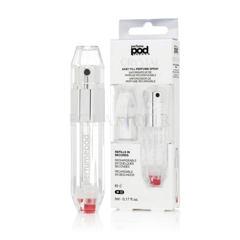 Perfume Pod Crystal Flakon z możliwością napełnienia 1 szt Odcień Silver