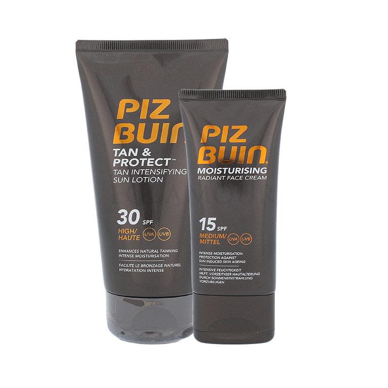 PIZ BUIN Tan &amp; Protect Tan Intensifying Sun Lotion SPF30 Zestaw 150ml Tan &amp; Protect Tan Intensifying Sun Lotion SPF30 + 50ml Moisturizing Radiant Face Cream SPF15