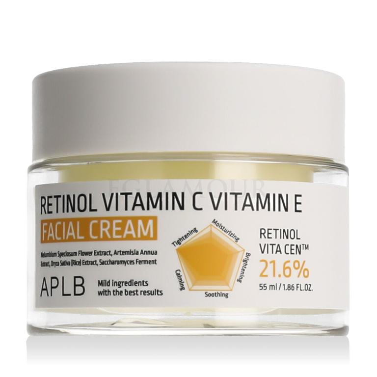 APLB Retinol Vitamin C Vitamin E Facial Cream Krem do twarzy na dzień 55 ml