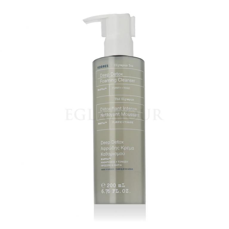 Korres Olympus Tea Deep Detox Foaming Cleanser Pianka oczyszczająca dla kobiet 200 ml