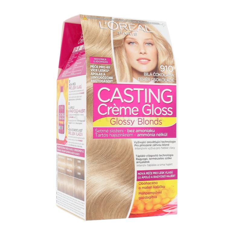 L&#039;Oréal Paris Casting Creme Gloss Glossy Blonds Farba do włosów dla kobiet 48 ml Odcień 910 Iced Blonde