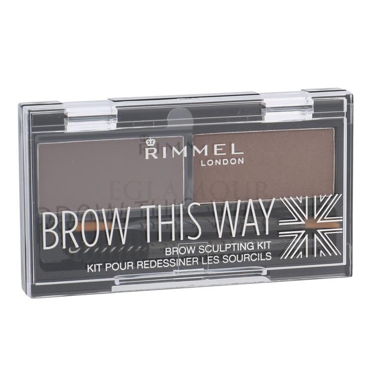 Rimmel London Brow This Way Zestawy i palety do brwi dla kobiet 2,4 g Odcień 002 Medium Brown
