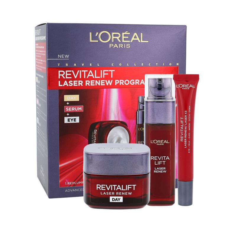 L&#039;Oréal Paris Revitalift Laser Renew Zestaw Krem na dzień 50 ml + Serum 30 ml + Krem pod oczy 15 ml