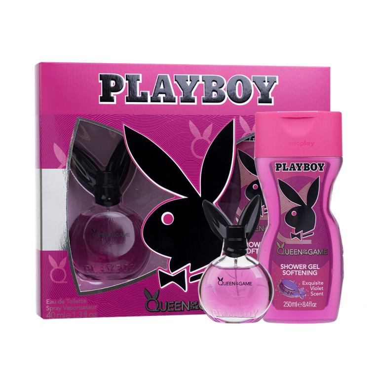 Playboy Queen of the Game Zestaw Edt 40 ml + Żel pod prysznic 250 ml Uszkodzone pudełko