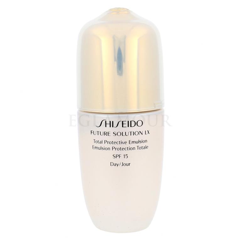 Shiseido Future Solution LX Total Protective Emulsion SPF15 Serum do twarzy dla kobiet 75 ml tester