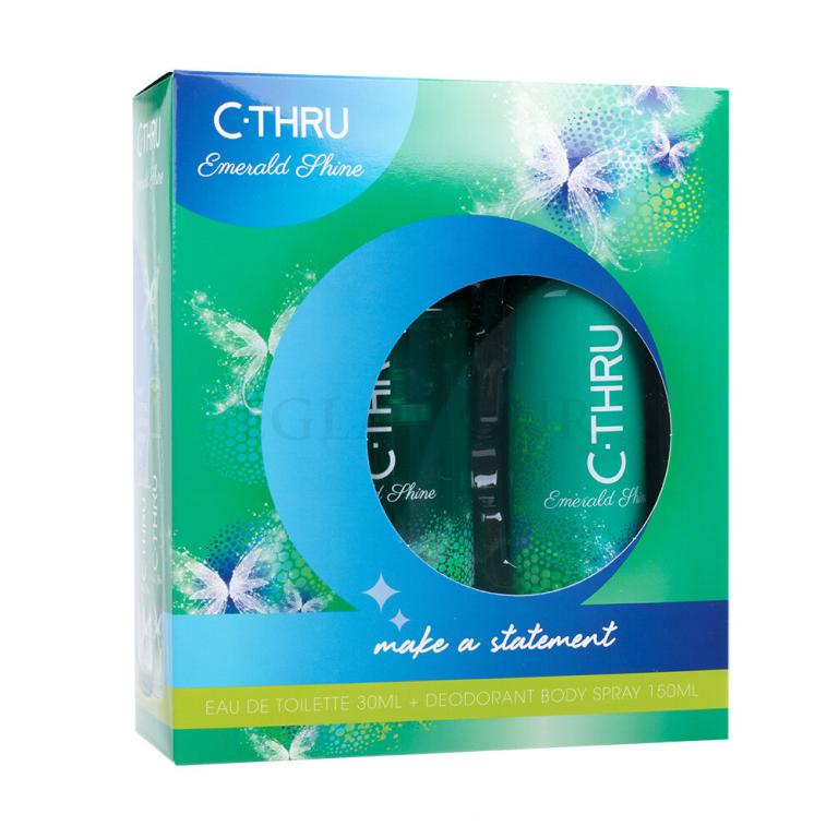 C-THRU Emerald Shine Zestaw Edt 30 ml + Deodorant 150 ml Uszkodzone pudełko
